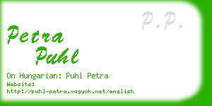 petra puhl business card